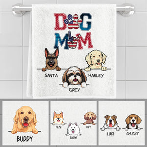 Dog Mom, Personalized Towels, Custom Gift for Dog Lovers