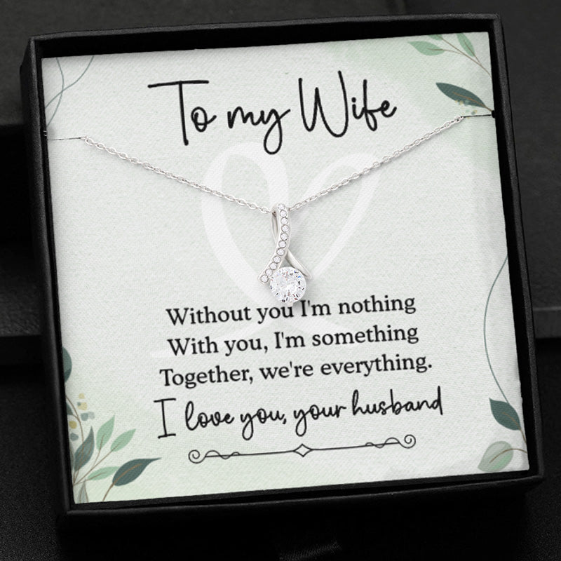 Together We Are Everything, Personalized Luxury Necklace, Message Card Jewelry, Gifts For Her