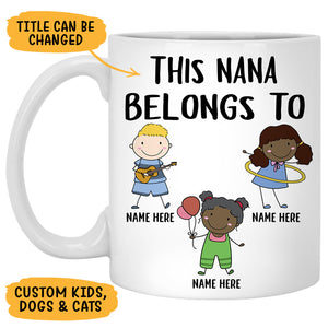 This Belongs to, Personalized Coffee Mug, Custom Family gift for Grandparents, Father's Day gift