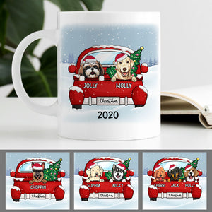 Unique Personalized Christmas Mug, Custom Gift for Dog Lovers