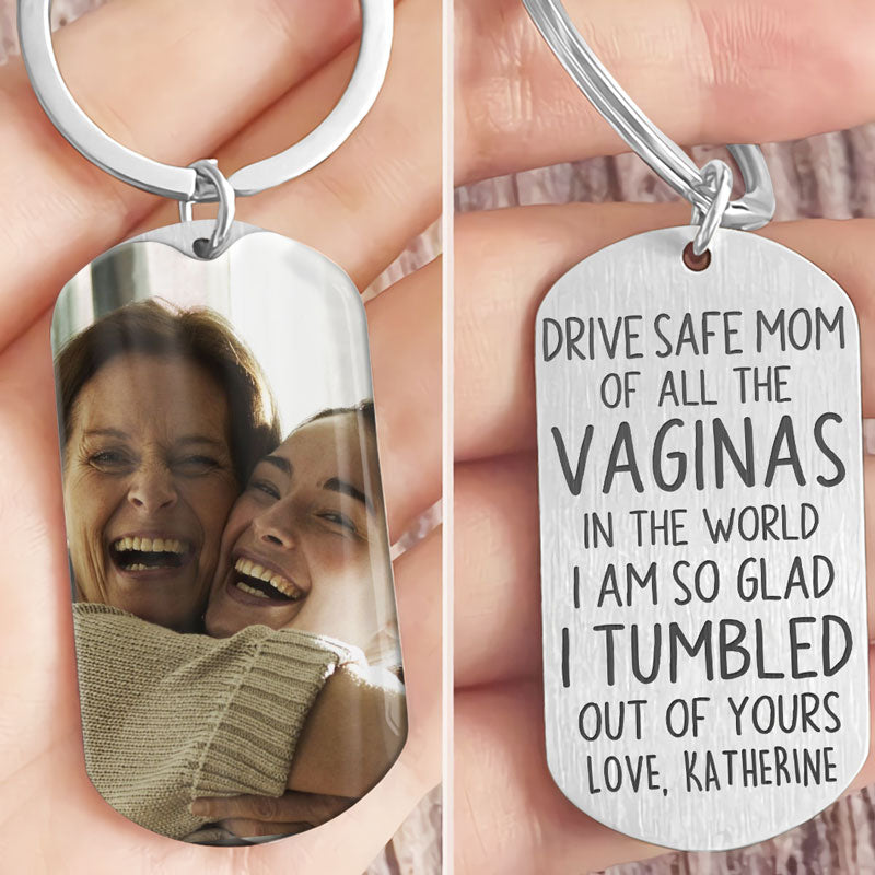 Drive Safe Mom, Personalized Keychain, Mother's Day Gifts, Custom Photo