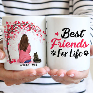 Best Friends For Life, Red Tree, Personalized Mugs, Custom Gifts for Cat Lovers