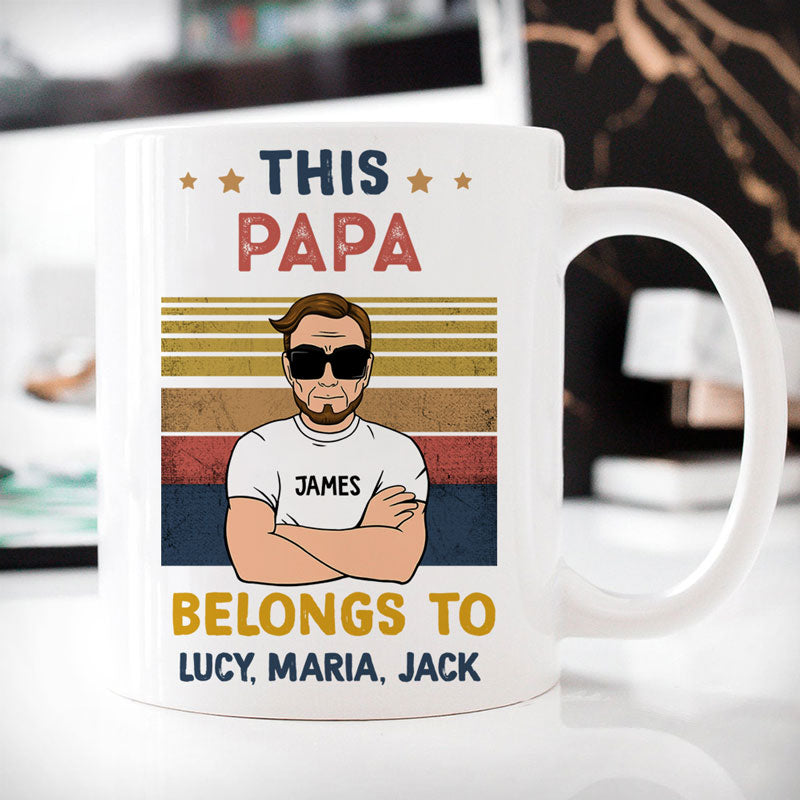 This Belongs To Old Man, Personalized Mug, Father's Day Gifts