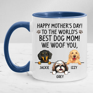 To The World's Best Dog Mom, Personalized Accent Mug, Mother's Day Gifts