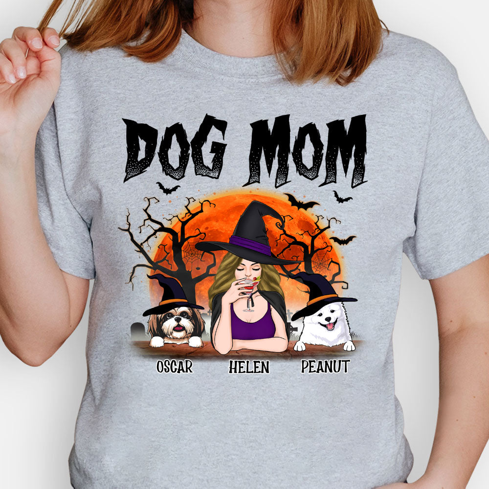 Dog Mom Witch, Halloween Gift, Custom Shirt For Dog Lovers, Personalized Gifts