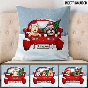 Christmas Dog Personalized Pillows, Custom Gift for Dog Lovers