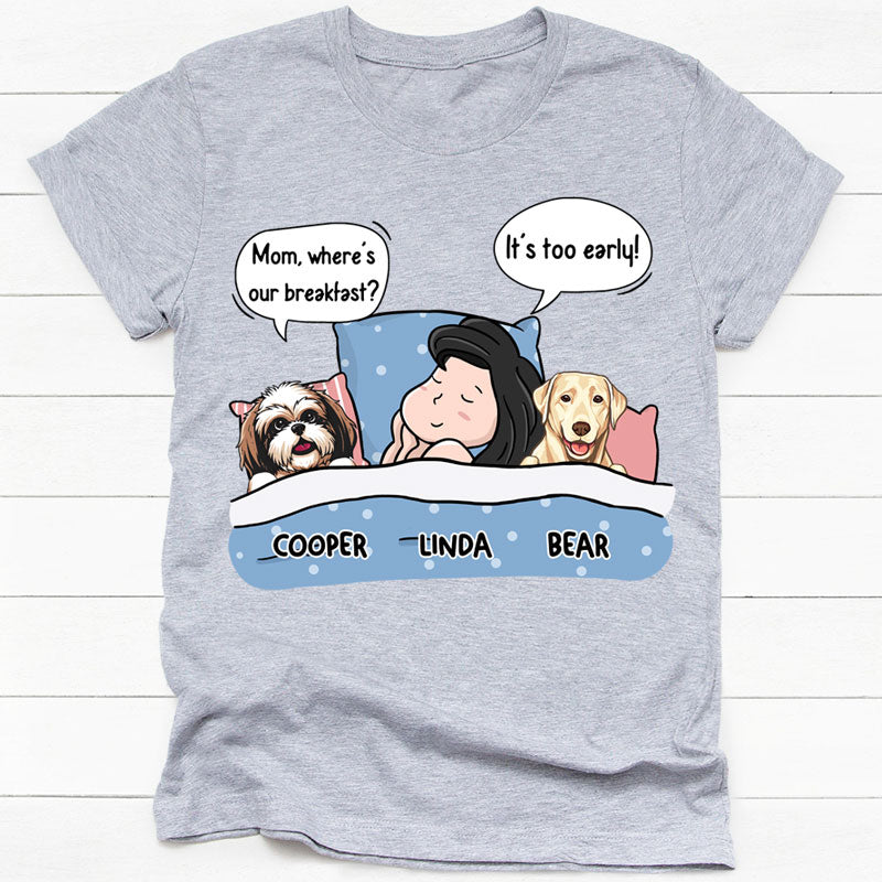 Wake Up And Feed Me Conversation, Personalized Shirt, Custom Gifts For Dog Lovers