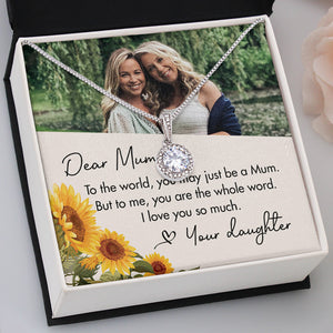 You Are The Whole World, Personalized Luxury Necklace, Mother's Day Gifts, Custom Photo