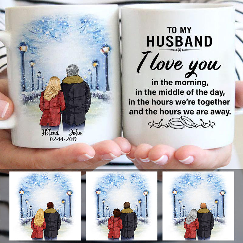 To my husband I love you in the morning Street, Anniversary gifts, Personalized gift for him