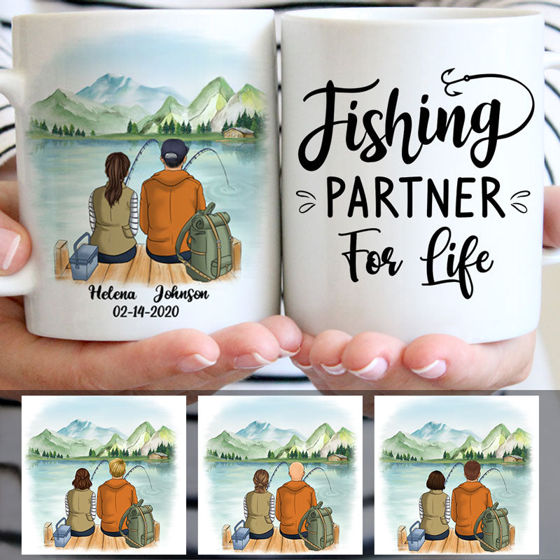 Fishing Partner for Life, Customized mug, Anniversary gifts, Personalized gifts