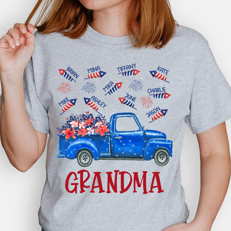 Custom Title July 4th Truck, Personalized Shirt, Patriotic Shirt