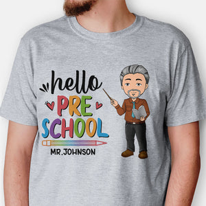 Hello Custom Grade, Personalized Back To School Shirt, Teacher Gift